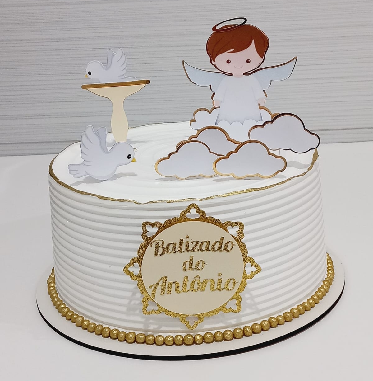 Topo de bolo Batizado menino/ menina