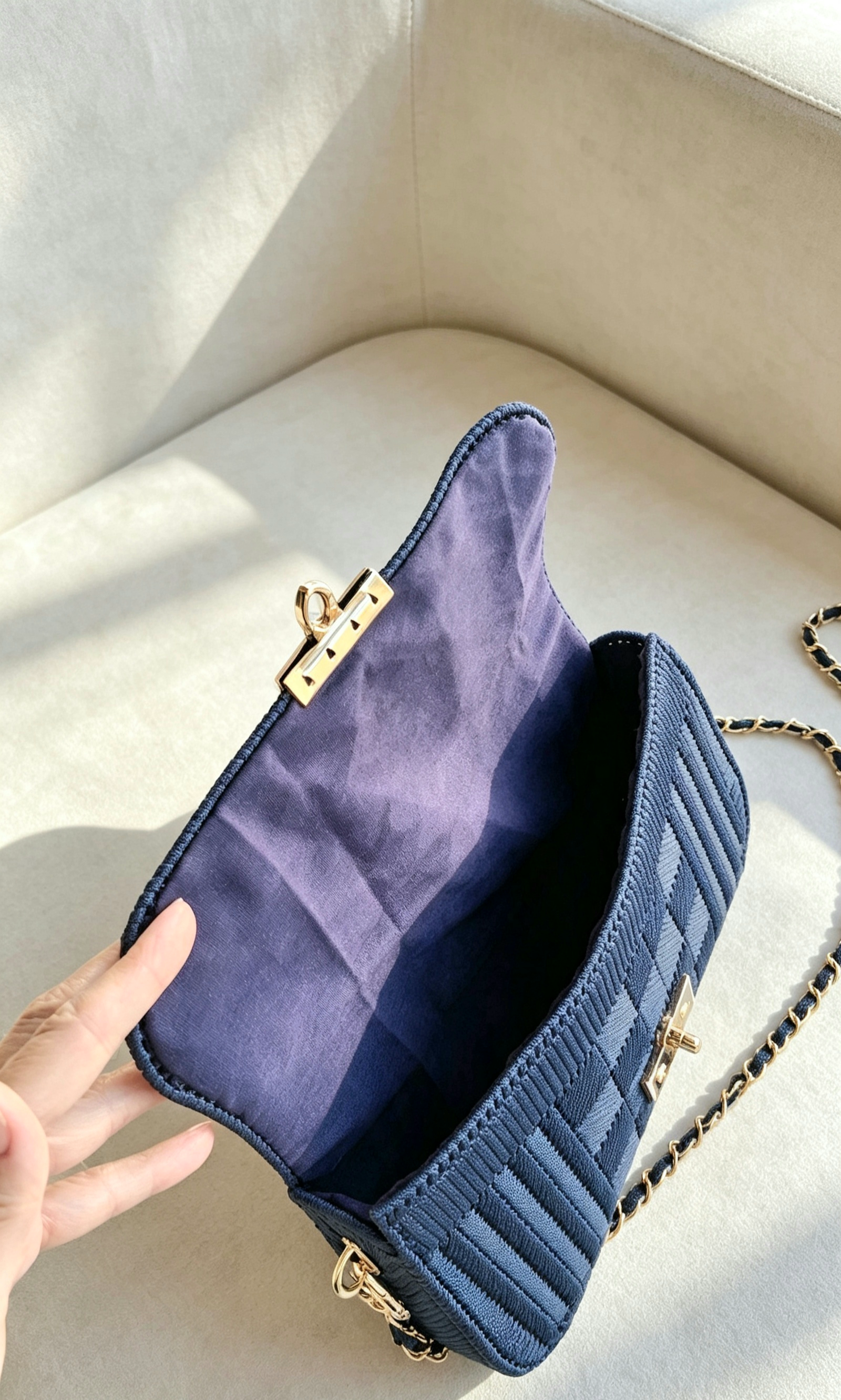 Bolsa na tela