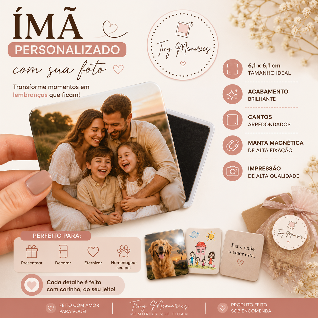Tiny Memories | Ímas e Bottons Personalizados