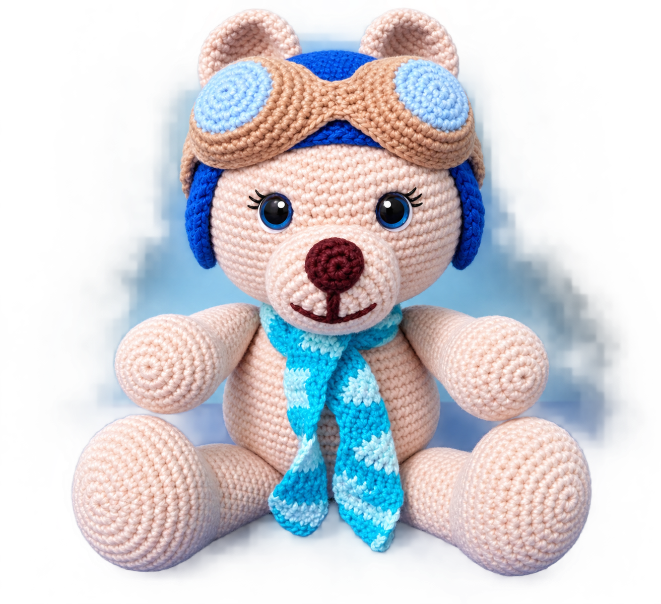 Urso Aviador Amigurumi