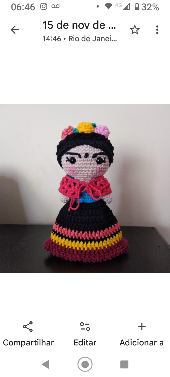 Frida Kahlo amigurumi